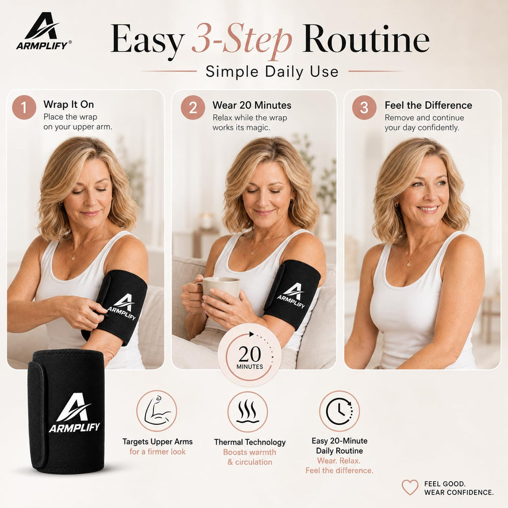 ARMPLIFY ARM primer plano sobre bíceps destacando compresión y contorno
