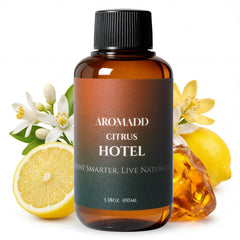 Aromadd botella frontal 100 mL mostrando diseño y conveniencia