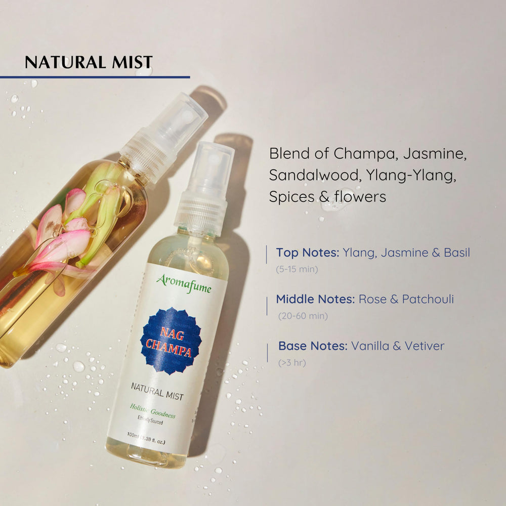 Aromafume Nag Champa en uso en habitación, crea ambiente relajante rápidamente