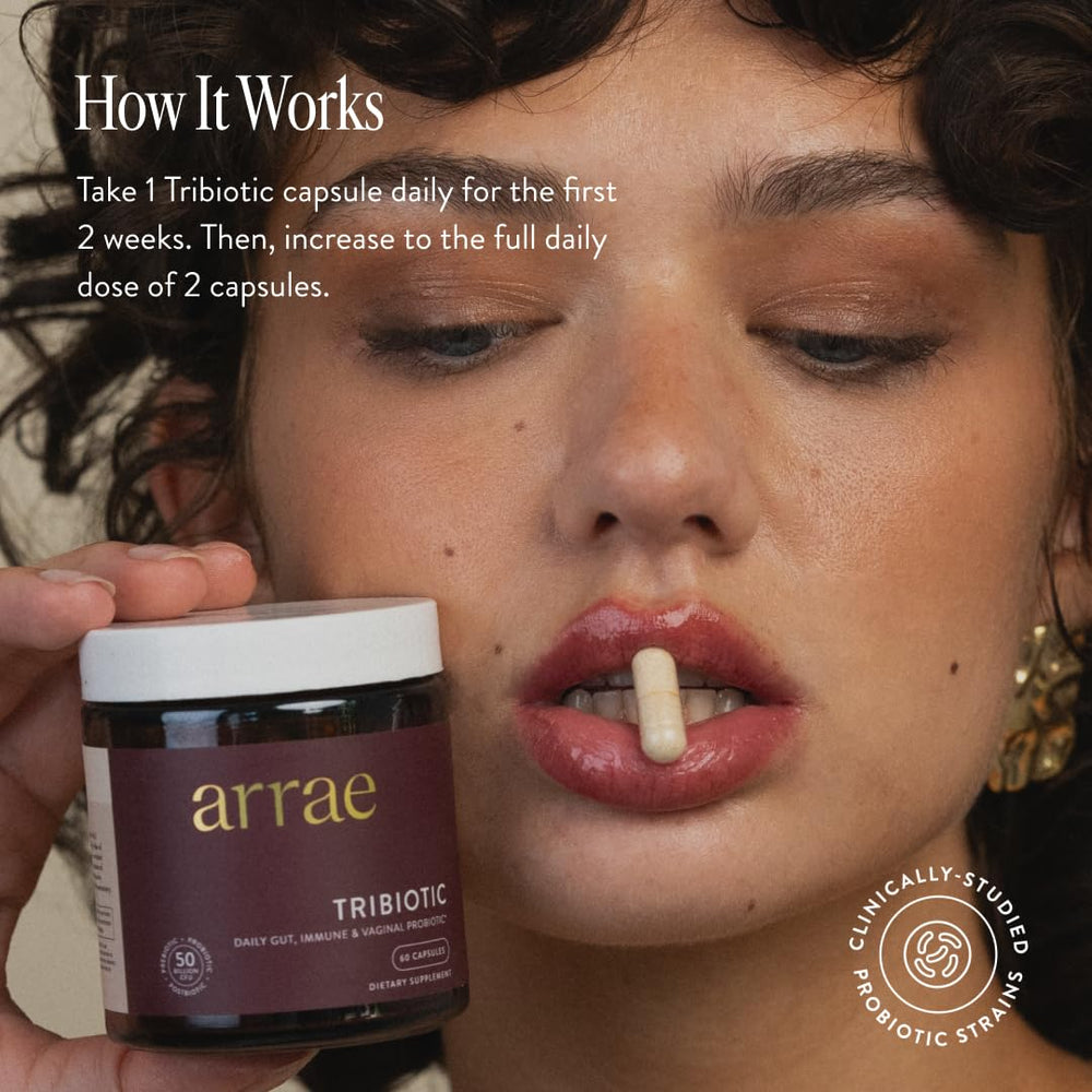 Arrae Tribiotic etiqueta con ingredientes clave que destaca su formulación