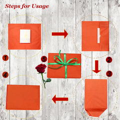 Mesa decorada en evento usando papel Artdly naranja como relleno y acento visual