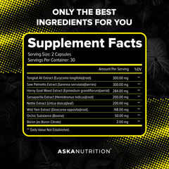 ASKA Nutrition tabletas en primer plano indicando rendimiento y fuerza