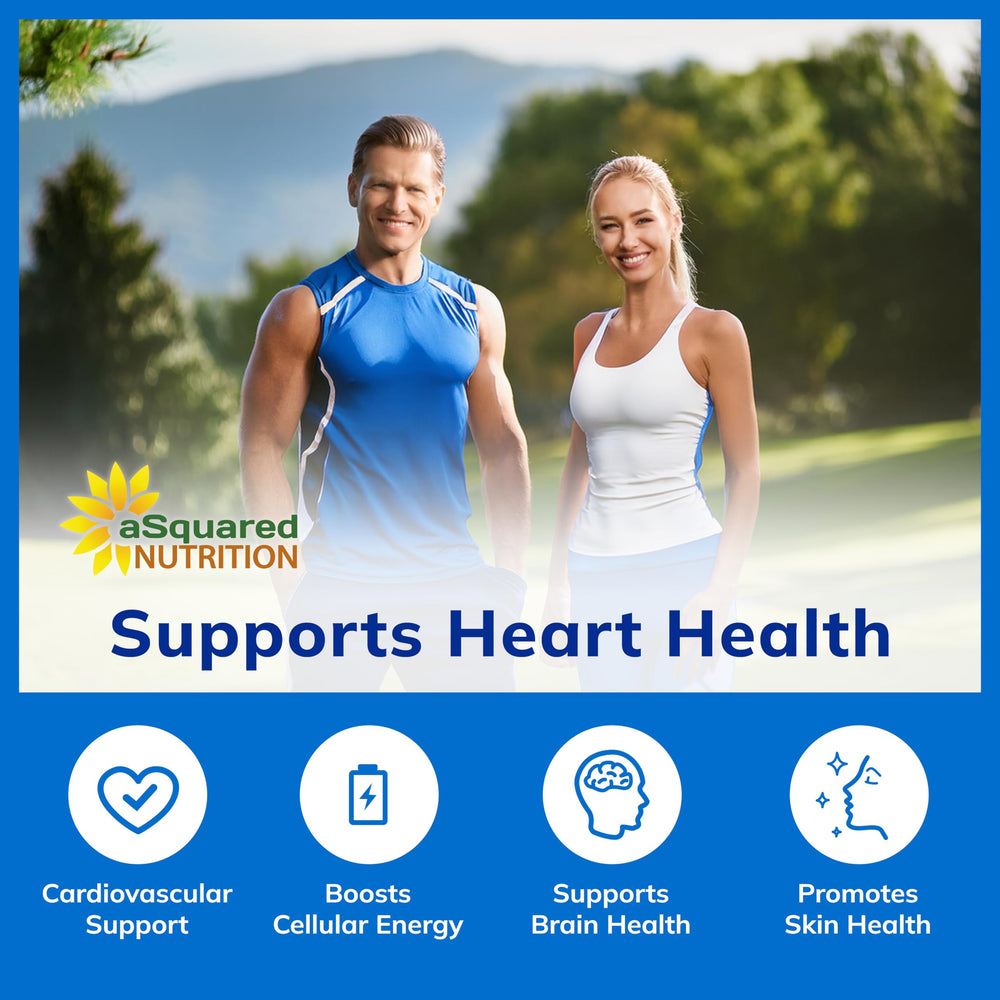 aSquared Nutrition CoQ10 uso diario para energía sostenida