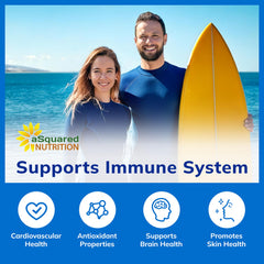 aSquared Nutrition suplemento junto a fruta y verduras, sugiere integración dietética
