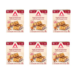 Atkins frontal embalaje mostrando paquete de 24 barras y conveniencia