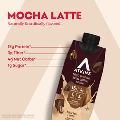 Atkins textura cremosa del batido mostrando consistencia y sabor intenso
