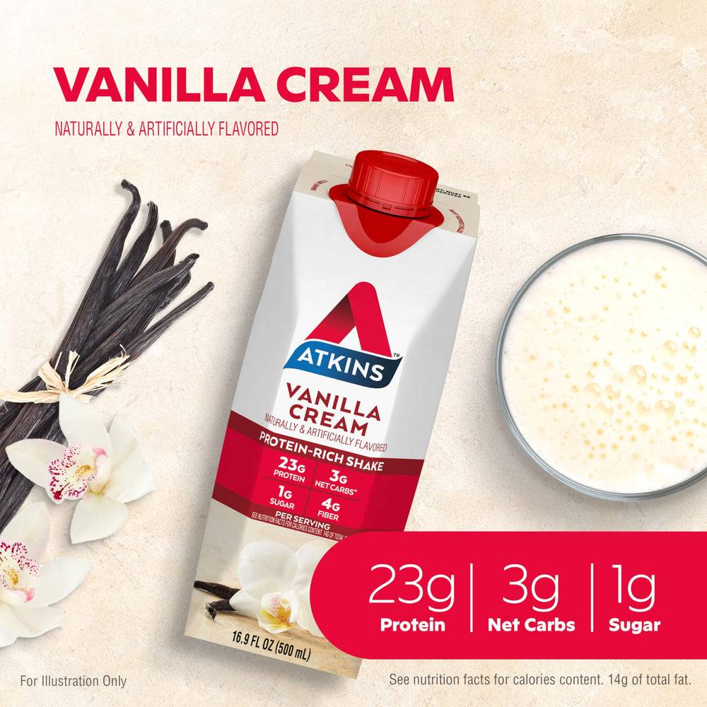 Atkins textura cremosa de batido para una sensación indulgente