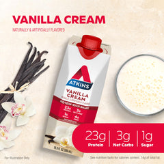 Atkins textura cremosa de batido para una sensación indulgente
