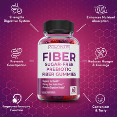 Atlantis Nutrition gomas sobre fondo natural transmitiendo opción sin azúcar