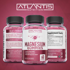 Atlantis Nutrition primer plano textura de una gomita, aspecto masticable y apetecible