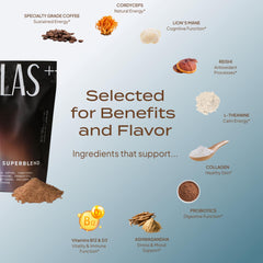 Atlas Coffee Club primer plano del polvo mostrando textura fina y mezcla homogénea para disolver
