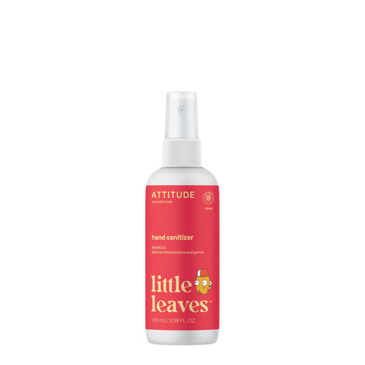 ATTITUDE spray frontal con aroma a mango mostrando diseño y tamaño portátil