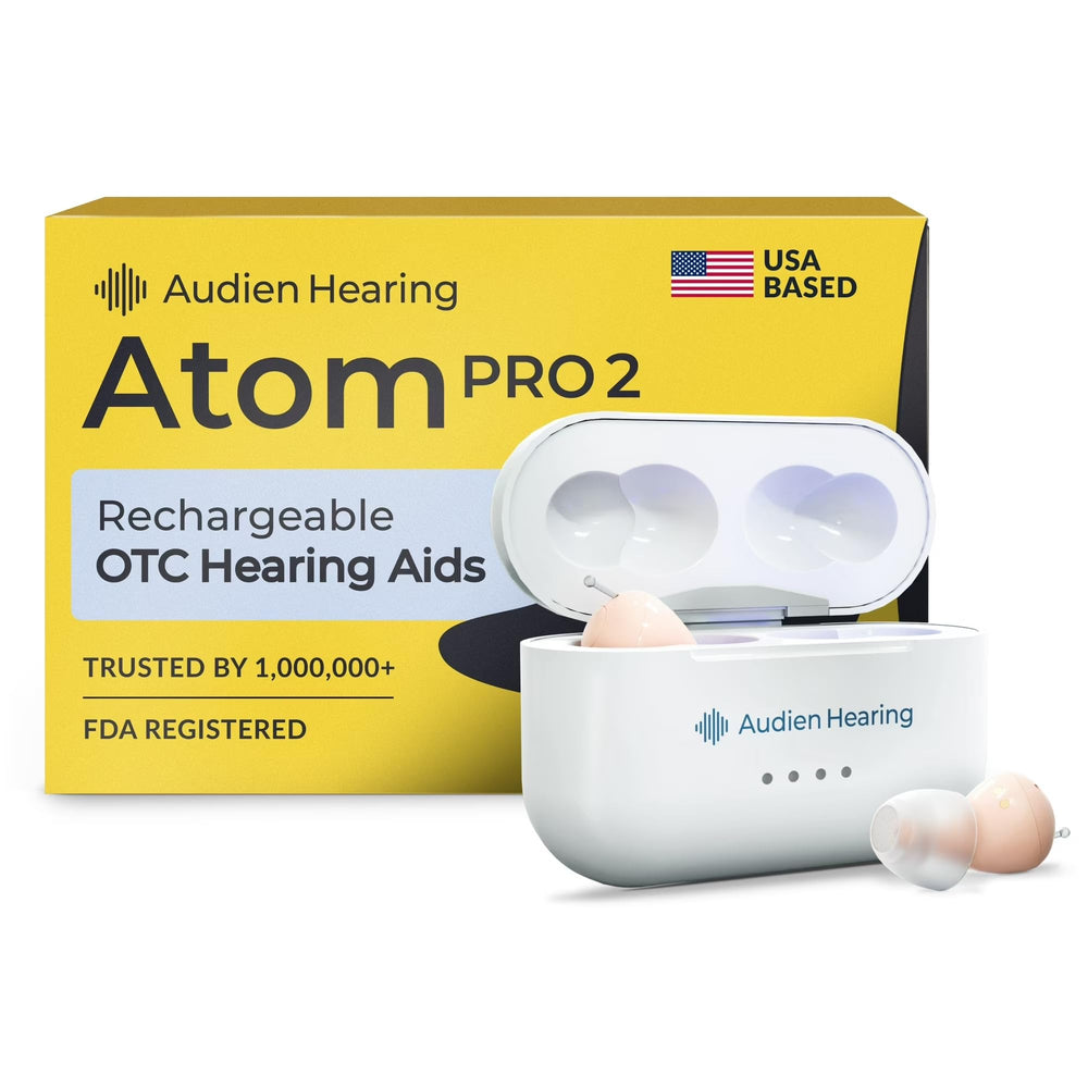 Audien Atom Pro 2 vista frontal mostrando diseño compacto y discreción