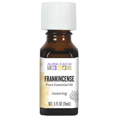 Aura Cacia botella frontal de incienso meditativo mostrando envase y tamaño