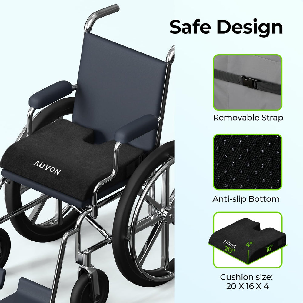 AUVON detalle de la correa de fijación que asegura el cojín al asiento