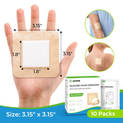 AUVON apósito aplicado en brazo, protección discreta durante actividades