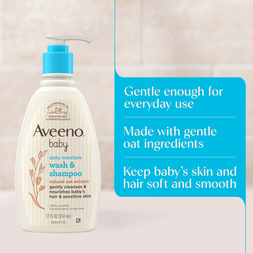 Aveeno Baby dosificación con bomba para uso práctico y seguro