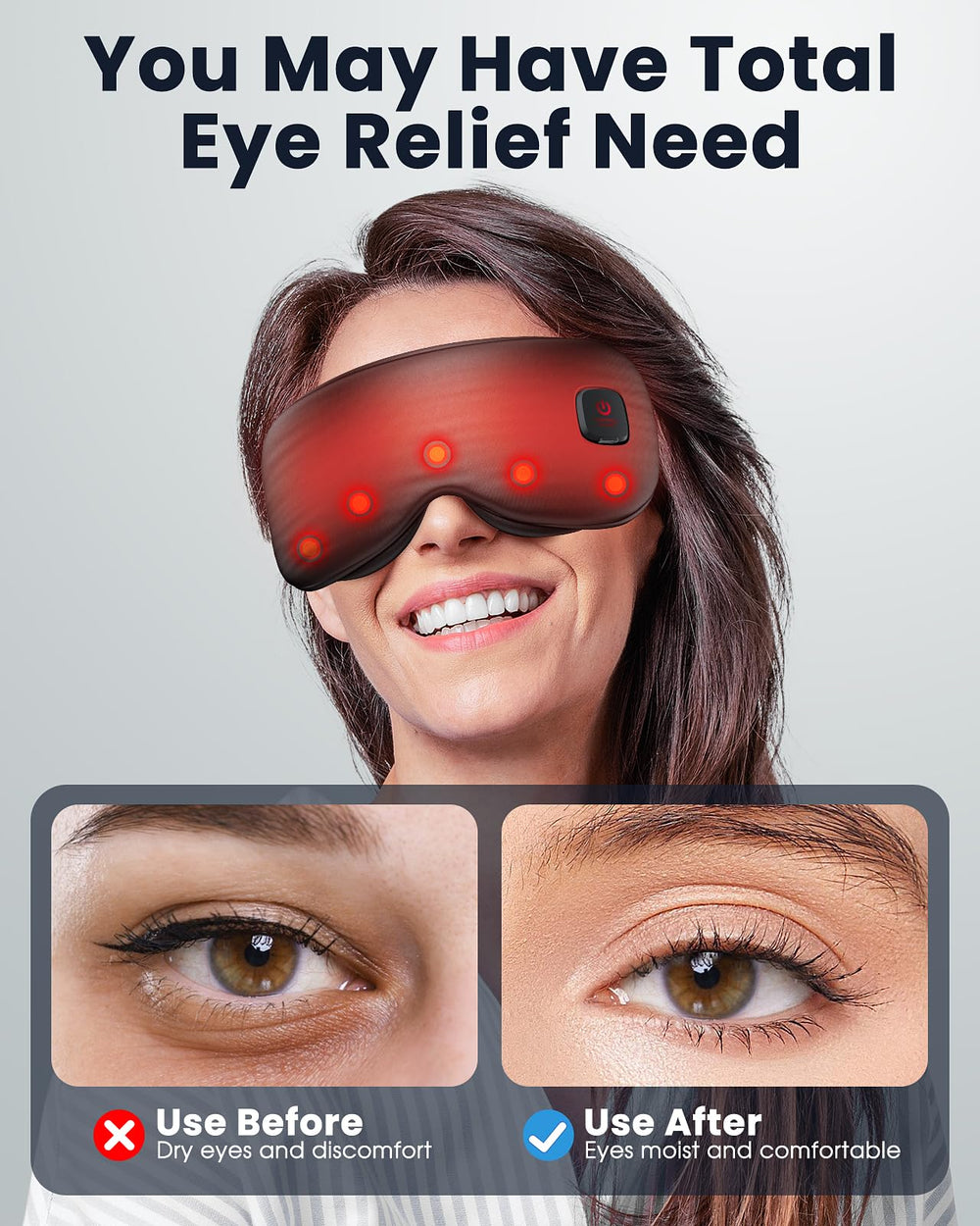 Azang cordless eye mask offers portable design for home, work, or travel