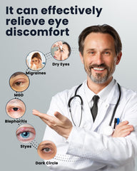 Azang eye mask shows 15 minute auto shut-off for safe sessions