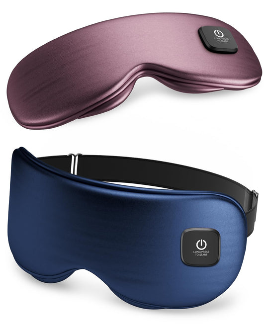 Azang heated eye mask cordless blue for travel comfort.