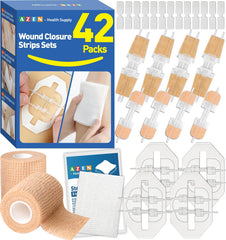 AZEN empaque frontal del kit 42 piezas listo para botiquín, solución compacta