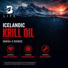 B Life Company mano sosteniendo una softgel que muestra facilidad de ingestión