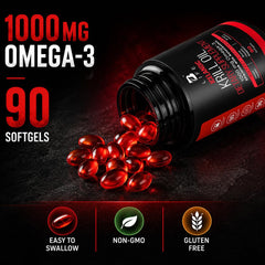 B Life Company bote abierto con softgels distribuidas para visualización de contenido