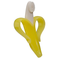 Baby Banana en mano de bebé demostrando agarre seguro y ergonómico