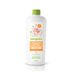 BabyGanics recarga frontal mandarina muestra envase y tamaño práctico
