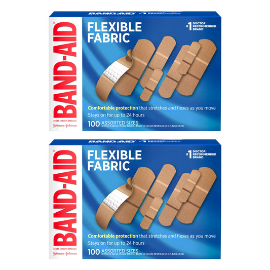 Band-Aid empaque doble mostrando cantidad y surtido, protección práctica