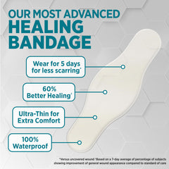 BAND-AID textura hidrocoloide en primer plano para curación controlada