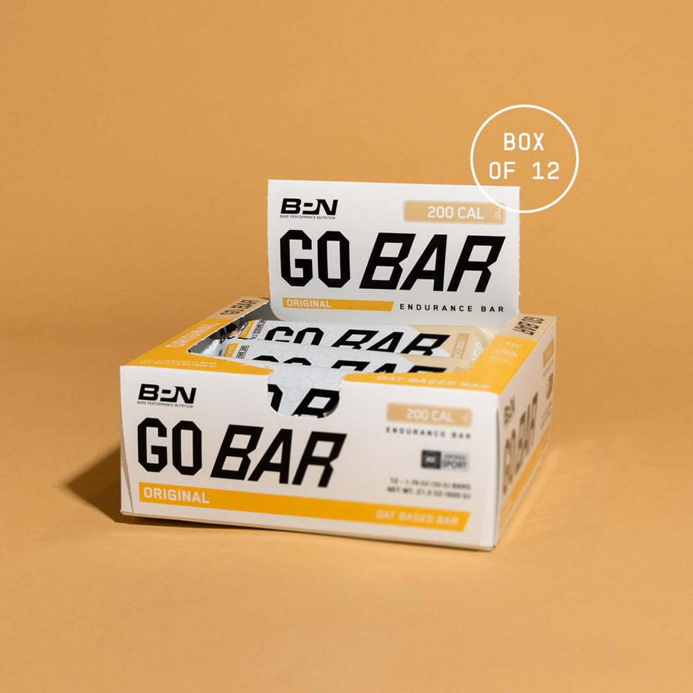 BARE PERFORMANCE NUTRITION textura de la barrita porción cortada que muestra avena y buen aporte
