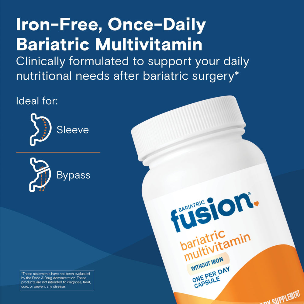 Bariatric Fusion cápsula en primer plano fácil de tragar y sin sabor desagradable