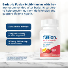 Bariatric Fusion etiqueta con información nutricional que facilita ver nutrientes clave
