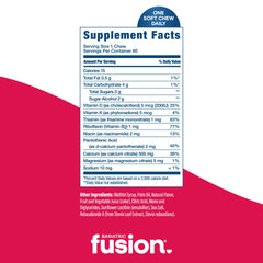 Bariatric Fusion etiqueta con ingredientes listados para verificar calcio y vitamina D3