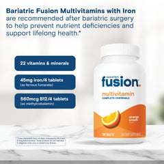 Bariatric Fusion etiqueta de ingredientes destacando fórmulas para pacientes bariátricos
