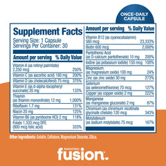 Bariatric Fusion etiqueta nutricional destacando nutrientes esenciales postcirugía