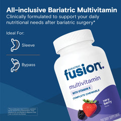Bariatric Fusion textura de tabletas, muestra masticabilidad y pureza