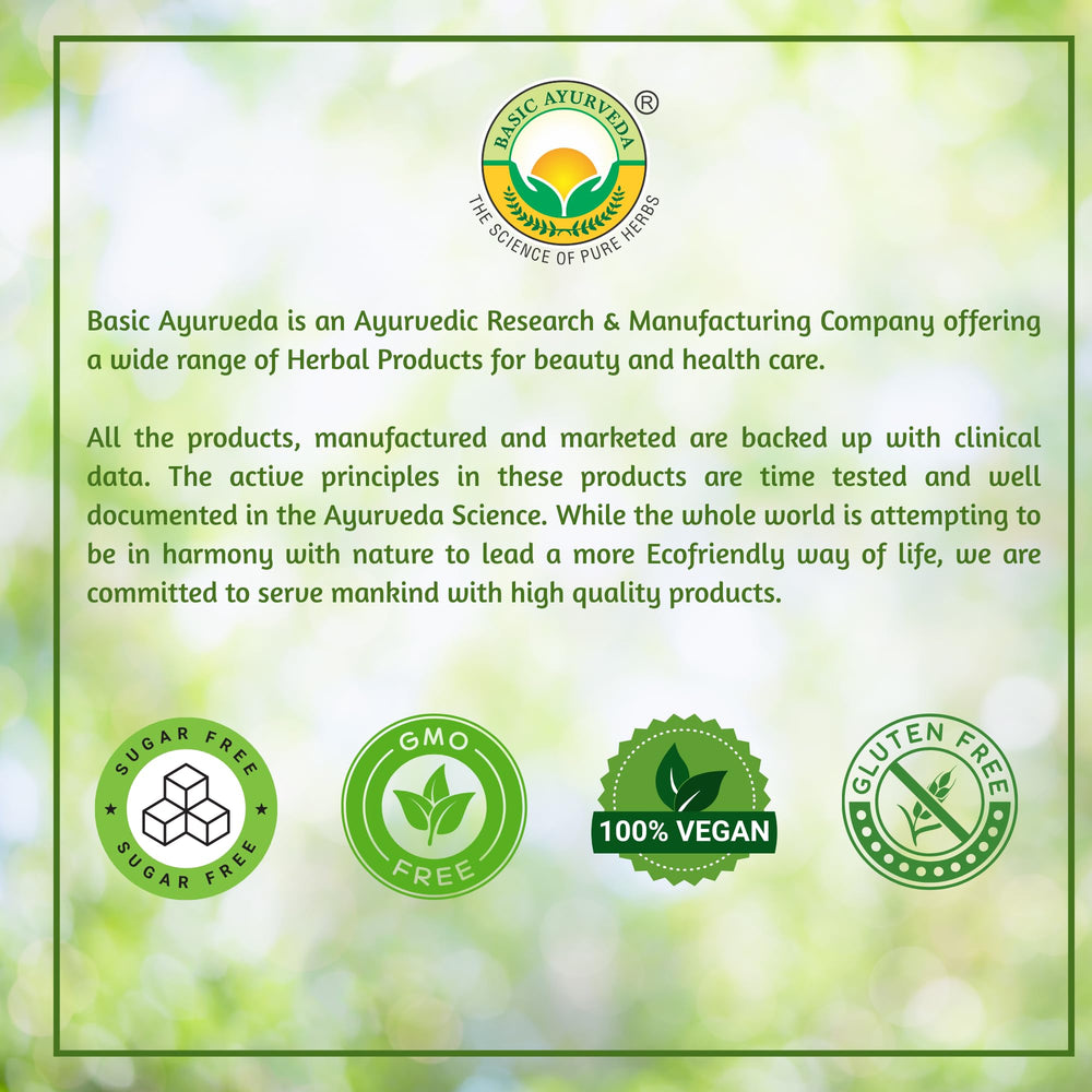 Basic Ayurveda tapón y cierre hermético que garantiza conservación
