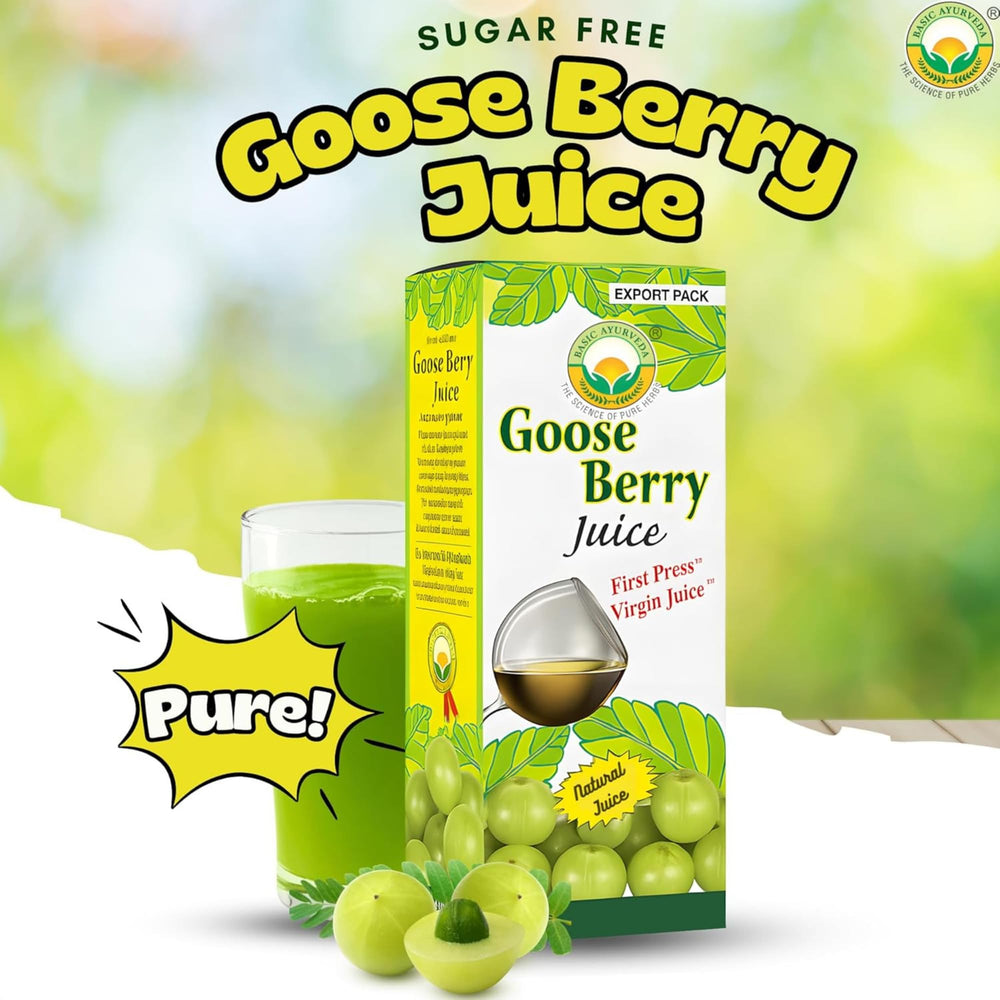 Basic Ayurveda vertiendo jugo en vaso para bebida diaria refrescante