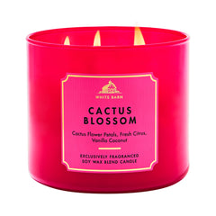 Bath & Body Works vela Cactus Blossom frontal, diseño elegante y aroma intenso