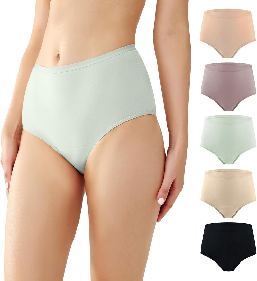 BATTEWA vista frontal del pack de 5 bragas, protección discreta