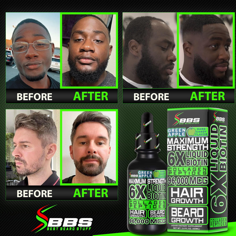 BBS BEST BEARD STUFF frasco en mano para comparar tamaño y facilitar la dosificación