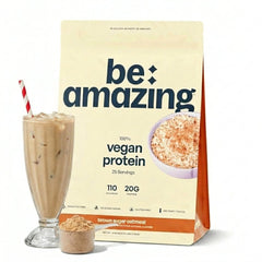 BE AMAZING envase frontal con etiqueta clara y beneficios visibles