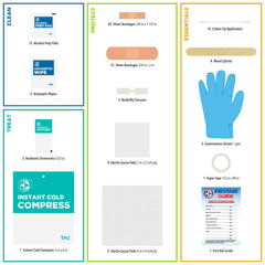 Be Smart Get Prepared interior organizado con divisores, acceso rápido a suministros