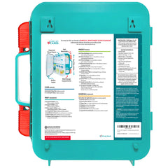 Be Smart Get Prepared montado en pared en oficina para cumplimiento OSHA/ANSI