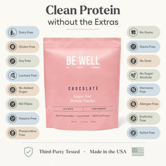 Be Well by Kelly batido de chocolate servido en vaso, saciante y cremoso