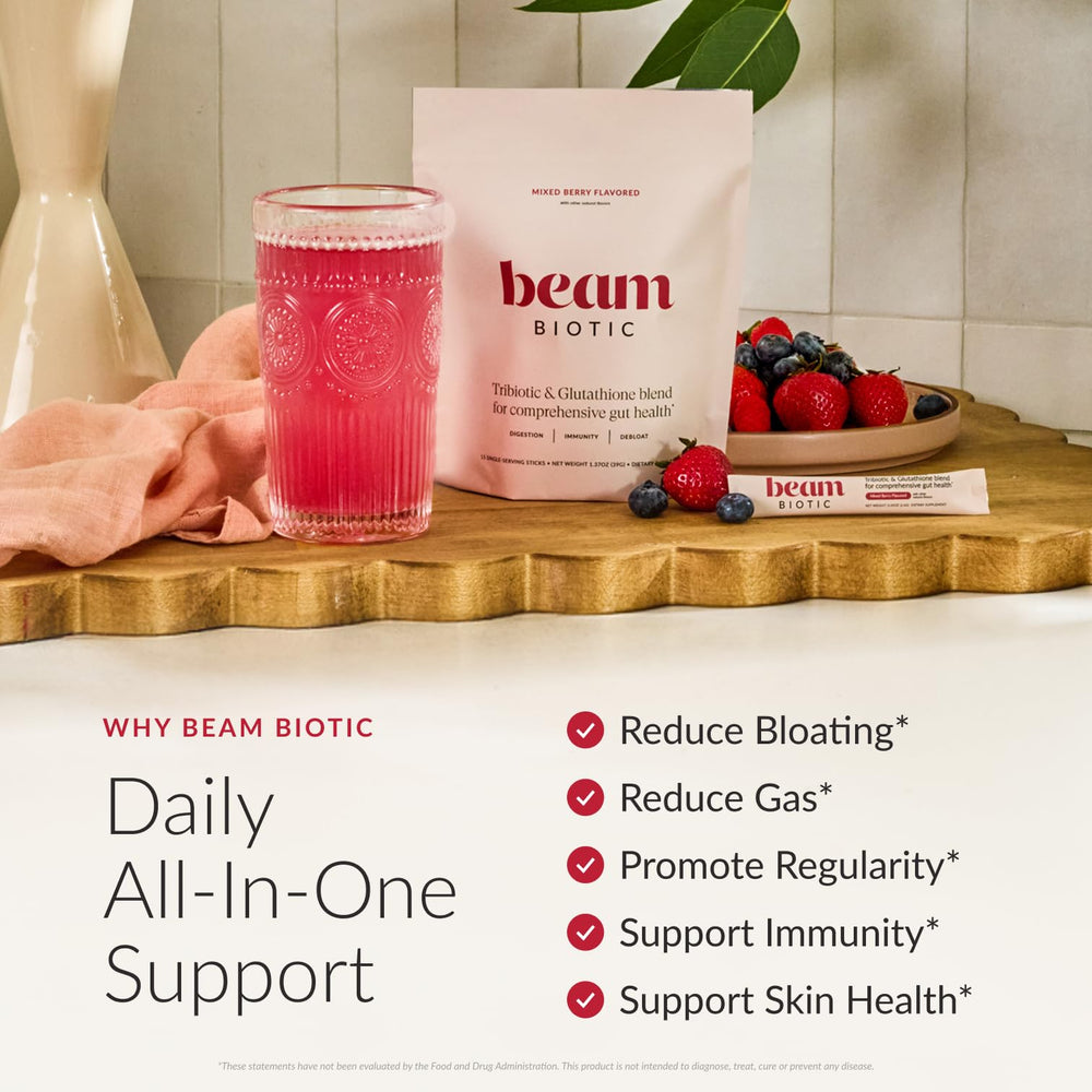 BEAM vaso preparado sabor frutos rojos listo para beber, aporta alivio digestivo
