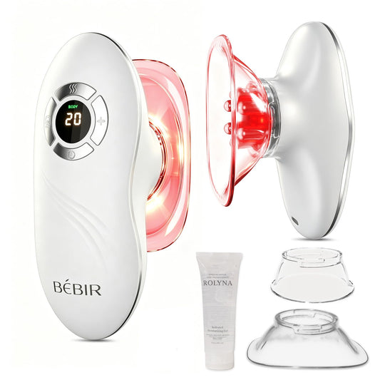 BEBIR vista frontal del masajeador con diseño ergonómico y control fácil