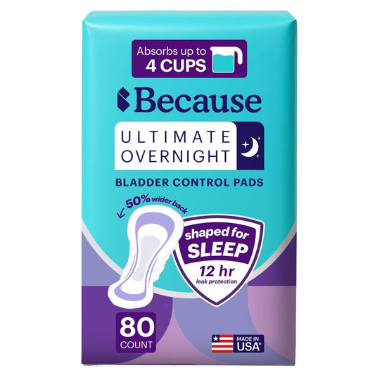 Because empaque frontal mostrando 80 unidades y beneficios de protección nocturna